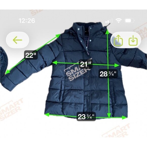 Tommy Hilfiger Coat Womens XL Puffer Black Winter Removable Hood NWOT - Picture 13 of 13